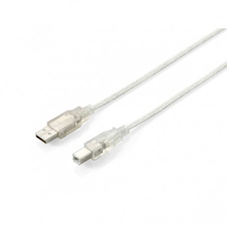 EQUIP CABO IMPRESSORA USB 2.0 A/B M/M TRANSPARENT 5MT