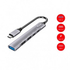 EQUIP LIFE HUB USB-C 5 PORTAS 2xUSB2 1xUSB3 1xUSB-C PD 100W