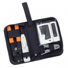 EQUIP KIT FERRAMENTAS C/TESTADOR ALICATE E FERRAMENTA DE IMP