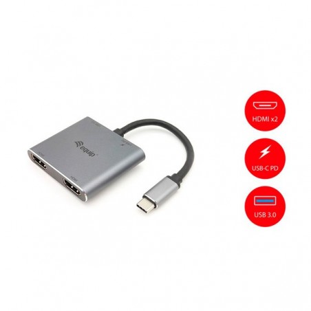 EQUIP ADAPTADOR USB-C 4 IN 1 DUAL HDMI