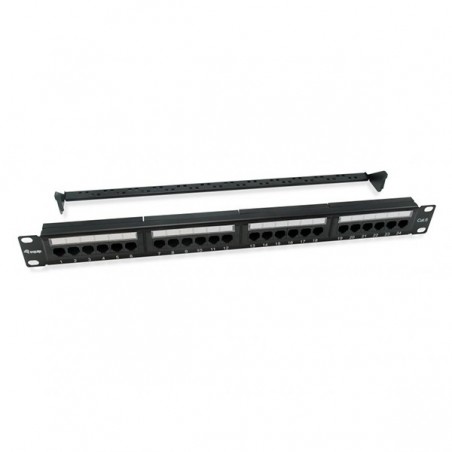 EQUIP PATCH PANEL 19" CAT6 UTP 24P 1U PRETO BASIC