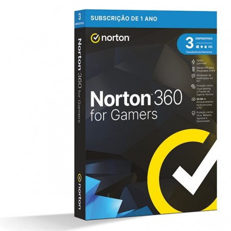 NORTON 360 FOR GAMERS 50GB PO 1 USER 3 DEVICE 12MO GENERIC R