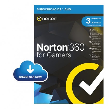 NORTON 360 FOR GAMERS 50GB PO 1 USER 3 DEVICE 12MO GENERIC R