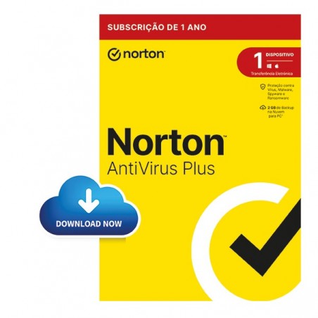 NORTON ANTIVIRUS PLUS 2GB PO 1 USER 1 DEVICE 12MO GENERIC RS