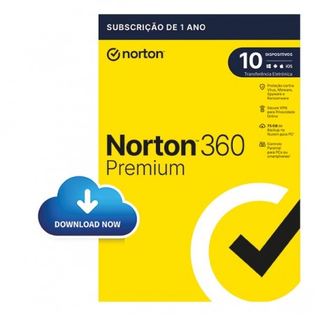 NORTON 360 PREMIUM 75GB PO 1 USER 10 DEVICE 12MO GENERIC RSP