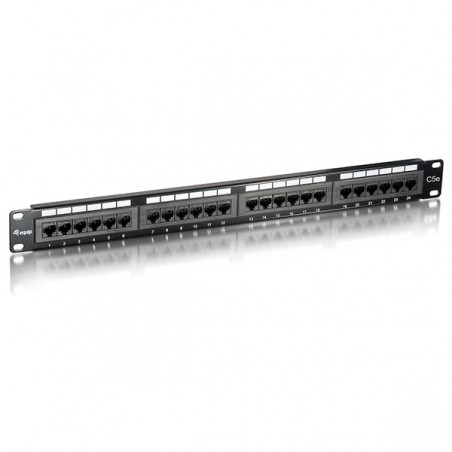 EQUIP PATCH PANEL 19" CAT5E UTP 24P 1U PRETO