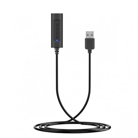 EQUIP LIFE ADAPTADOR AUDIO 3.5" PARA USB COM COMANDOS BLACK