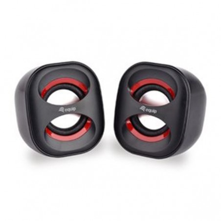 EQUIP LIFE MINI SPEAKERS 2.0 USB C/ REMOTE BLACK/RED