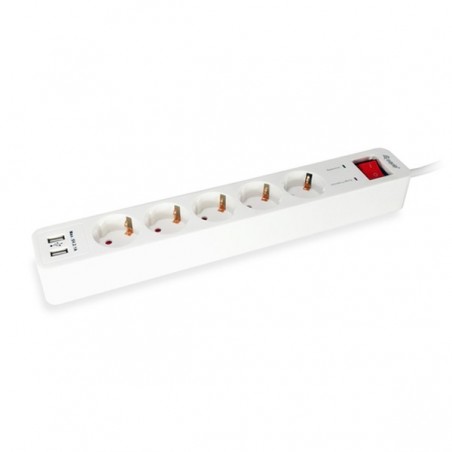 EQUIP TOMADA 5-OUTLET POWER STRIP COM 2X USB