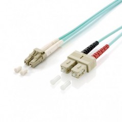 EQUIP CHICOTE FIBRA DUPLEX MULTIMODE 50/125 LC/SC OM3 - 2MT