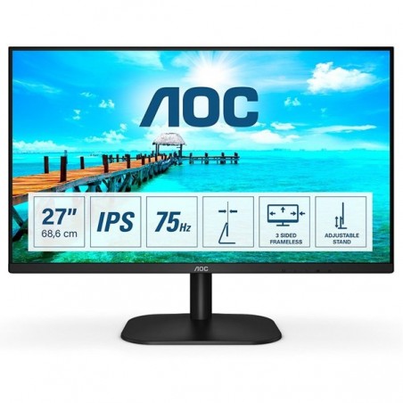 AOC MONITOR IPS 27" 16:9 FHD VGA DVI HDMI COLUNAS 27B2DA