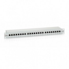 EQUIP PATCH PANEL 19" CAT6 FTP 24P 1U BLINDADO PRETO