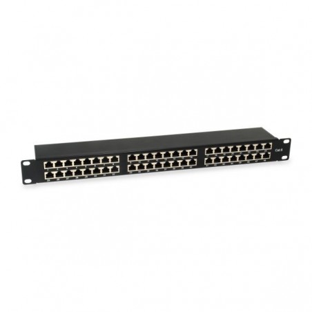 EQUIP PATCH PANEL 19" CAT6 FTP 48P 1U BLINDADO PRETO