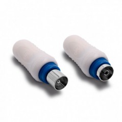 METRONIC 2 CONECTORES  TV 9.52mm MACHO/FÊMEA BLINDADOS