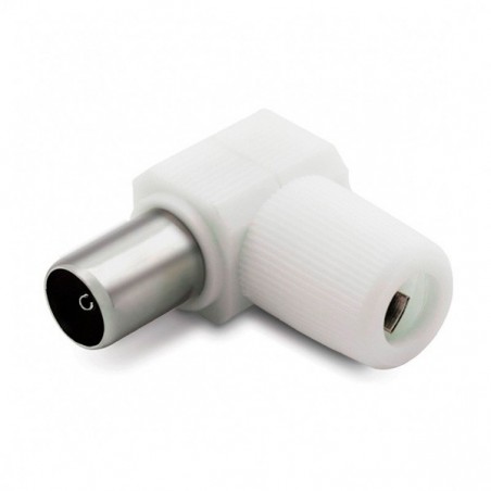 METRONIC CONECTOR  TV 9.52mm FÊMEA EM L BRANCO