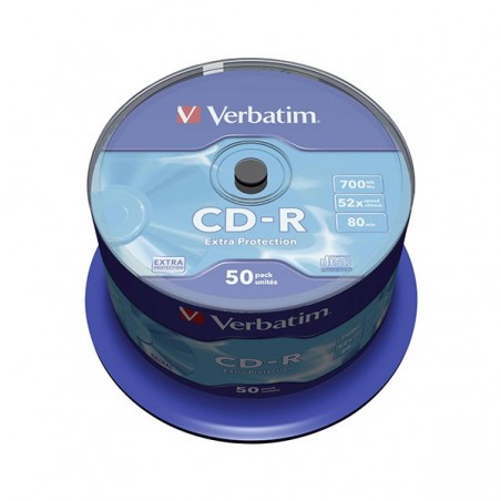 VERBATIM CD-R 52X 700MB 80MIN EXTRA PROT BOBINE (CAKE) PACK