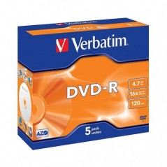 VERBATIM DVD-R 16x 4,7GB 120MIN MATT SILVER CAIXA NORMAL (JE