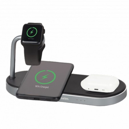 VERBATIM CARREGADOR DUAL WIRELESS QI MFI APPLE 3 EM 1 ALUMIN