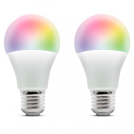 METRONIC PACK 2 LAMPADAS INTELIGENTE LED WI-FI 9W RGB E27 (P