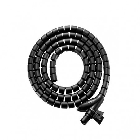 EQUIP ORGANIZADOR DE CABOS MANGA CABO ENROLADO 1 METRO PRETO