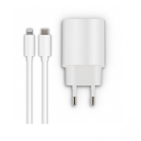 MOOOV CARREGADOR CASA 18W + CABO USB-C /LIGHTNING 1,2 METROS