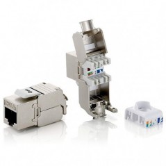 EQUIP MODULO KEYSTONE CAT6A FTP TOOL LESS (PACK 8 UNID)