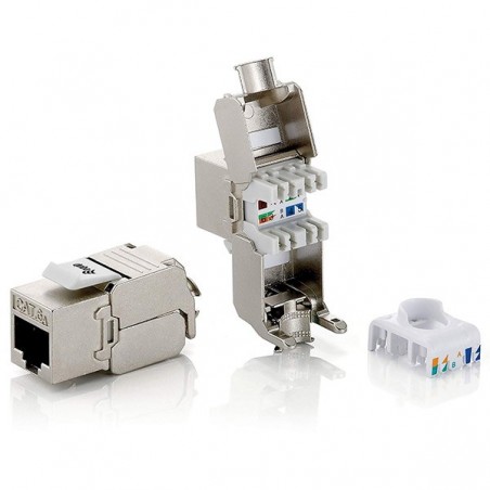 EQUIP MODULO KEYSTONE CAT6A FTP TOOL LESS (PACK 8 UNID)