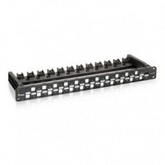 EQUIP CAT.6A PANEL FOR 24 KEYSTONE JACKS UNSHIELDED BLACK