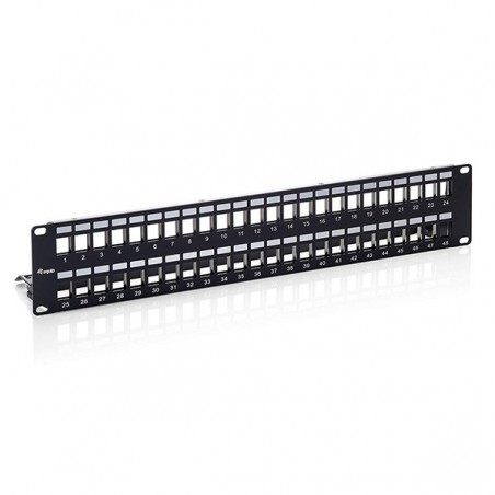 EQUIP PATCH PANEL MODULAR 48P 2U FTP VAZIO PRETO