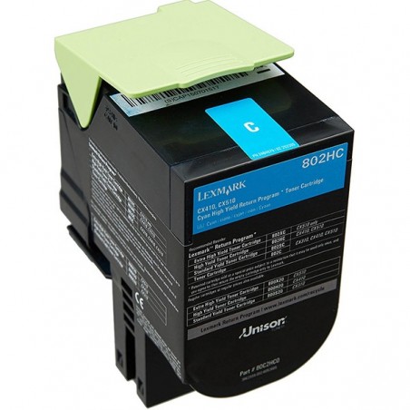 LEXMARK TONER AZUL 802HC ELEV CAP CORPORATIVO 3K