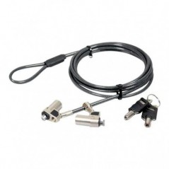 PORT TWIN HEAD KEYED SECURITY CABLE "T-LOCK" DOIS DISPOSITIV