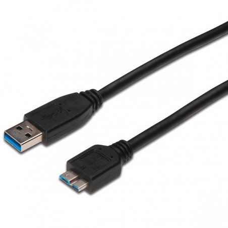DIGITUS USB 3.0 CONNECTION CABLE, A/M - MICRO B/M 1MT PRETO