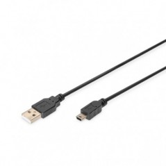 DIGITUS USB 2.0 CABO TYPE A - MINI B 5PIN M/M 3.0M USB 2.0 P