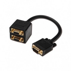 DIGITUS CABO VGA - 2xVGA Y-SPLITTER GOLD PLATE M/F 0.20M