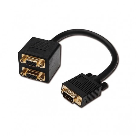 DIGITUS CABO VGA - 2xVGA Y-SPLITTER GOLD PLATE M/F 0.20M