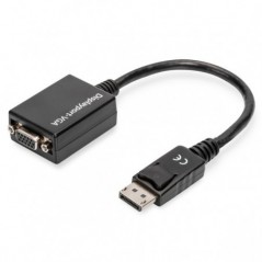 DIGITUS ADAPTADOR DISPLAYPORT -  VGA M/F 0.15MT PRETO