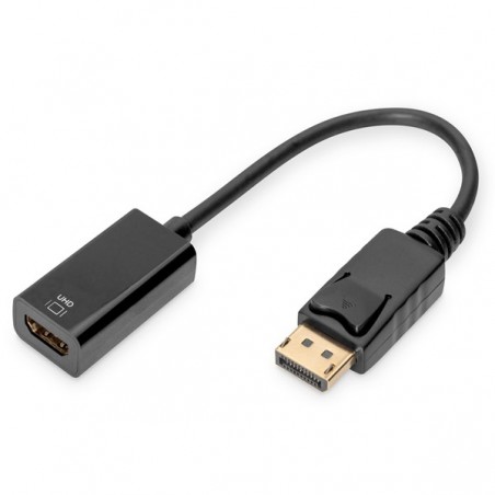 DIGITUS  CABO ADAP DISPLAYPORT - HDMI 2.0 ACTIVE A M/F 0.2M