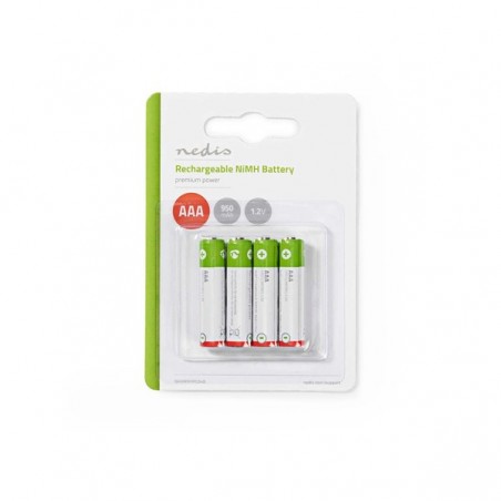 NEDIS PILHAS RECARREGÁVEIS AAA 1.2V 950 mAh 4 UNDS