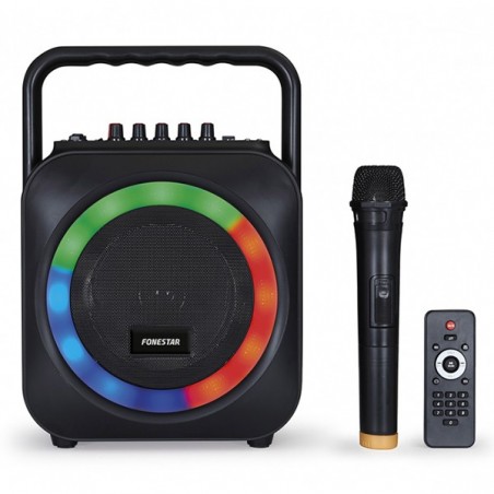 FONESTAR SPEAKER PORTÁTIL KARAOKE BOX-35LED 35W BLACK