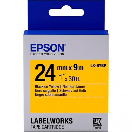 EPSON FITA LK-6YBP PASTEL BLK/YELL 24/9