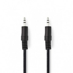 NEDIS CABO AUDIO STEREO 3.5MM M/M 1.0MT BLACK