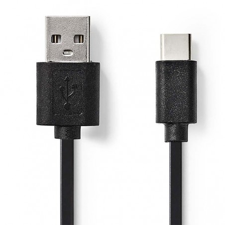 NEDIS CABO USB2.0  USB-A MACHO / USB-C MACHO PRETO 3MT