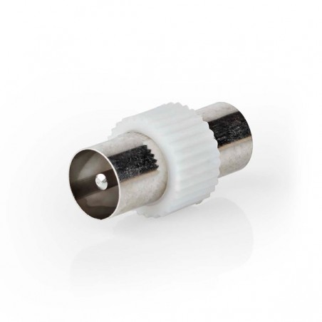 NEDIS ADAPTADOR COAXIAL MACHO / MACHO WHITE