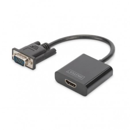 DIGITUS CONVERSOR VGA - HDMI M/F C/AUDIO 3.5MM FULL HD 0.15M