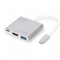 DIGITUS ADAPTADOR USB-C 3.0 - HDMI 4K MULTIPORT