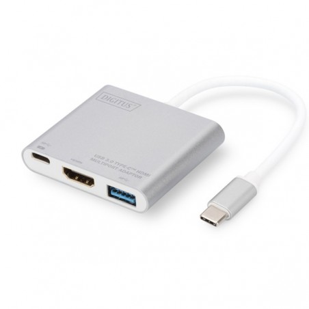 DIGITUS ADAPTADOR USB-C 3.0 - HDMI 4K MULTIPORT