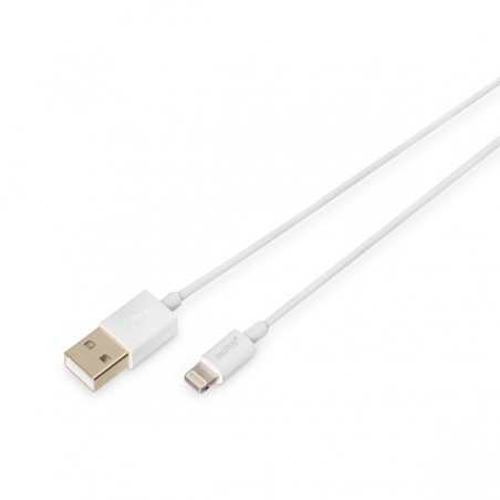 DIGITUS APPLE CHARGER/DATA CABLE 8PIN - USB A M/M 1.0M IP5/6