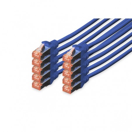 DIGITUS CHICOTE CAT 6 S-FTP LSZH 1MT PACK 10 AZUL