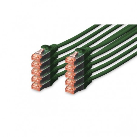 DIGITUS CHICOTE CAT 6 S-FTP LSZH 1MT PACK 10 VERDE