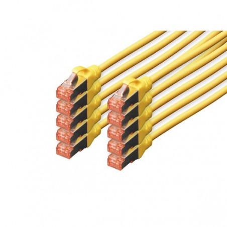 DIGITUS CHICOTE CAT 6 S-FTP LSZH 1MT PACK 10 AMARELO